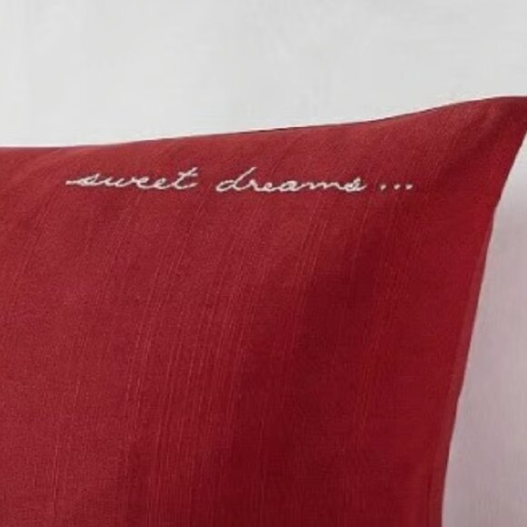 NEW 50x15” Pottery Barn Sweet Dreams Embroidered Christmas Lumbar Pillow Cover - Picture 4 of 5